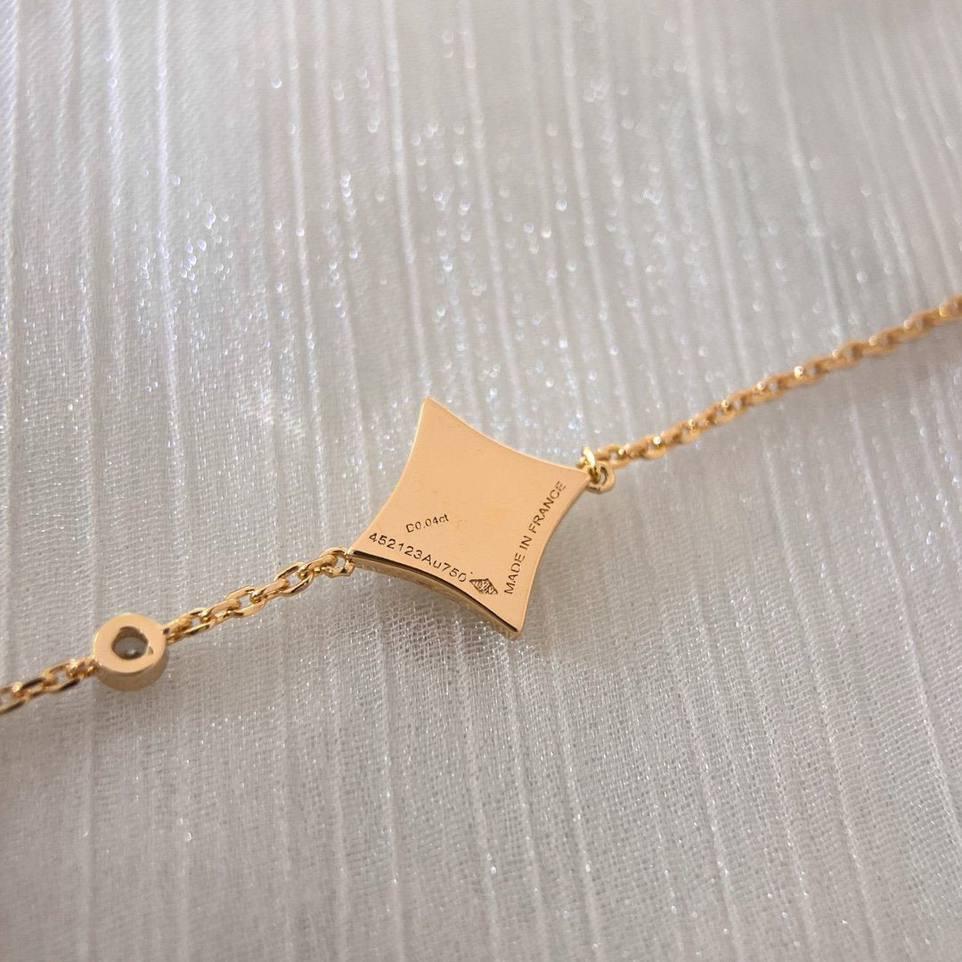 [Rose Jewelrys]COLOR STAR CARNELIAN PINK GOLD DIAMOND BRACELET