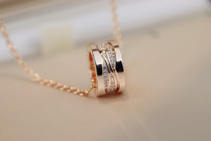 [Rose Jewelrys]ZERO 1 PINK GOLD DIAMOND NECKLACE