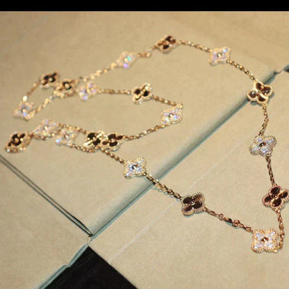 [Rose Jewelrys]CLOVER 20 MOTIFS LASER DIAMOND NECKLACE