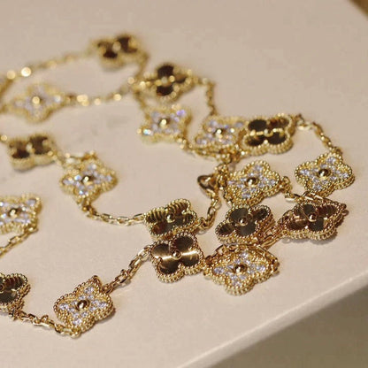 [Rose Jewelrys]CLOVER 20 MOTIFS LASER DIAMOND NECKLACE