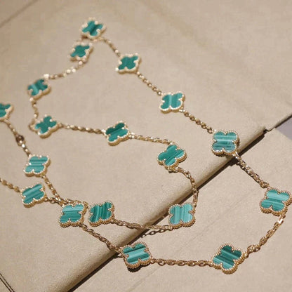 [Rose Jewelrys]CLOVER 20 MOTIFS MALACHITE GOLD