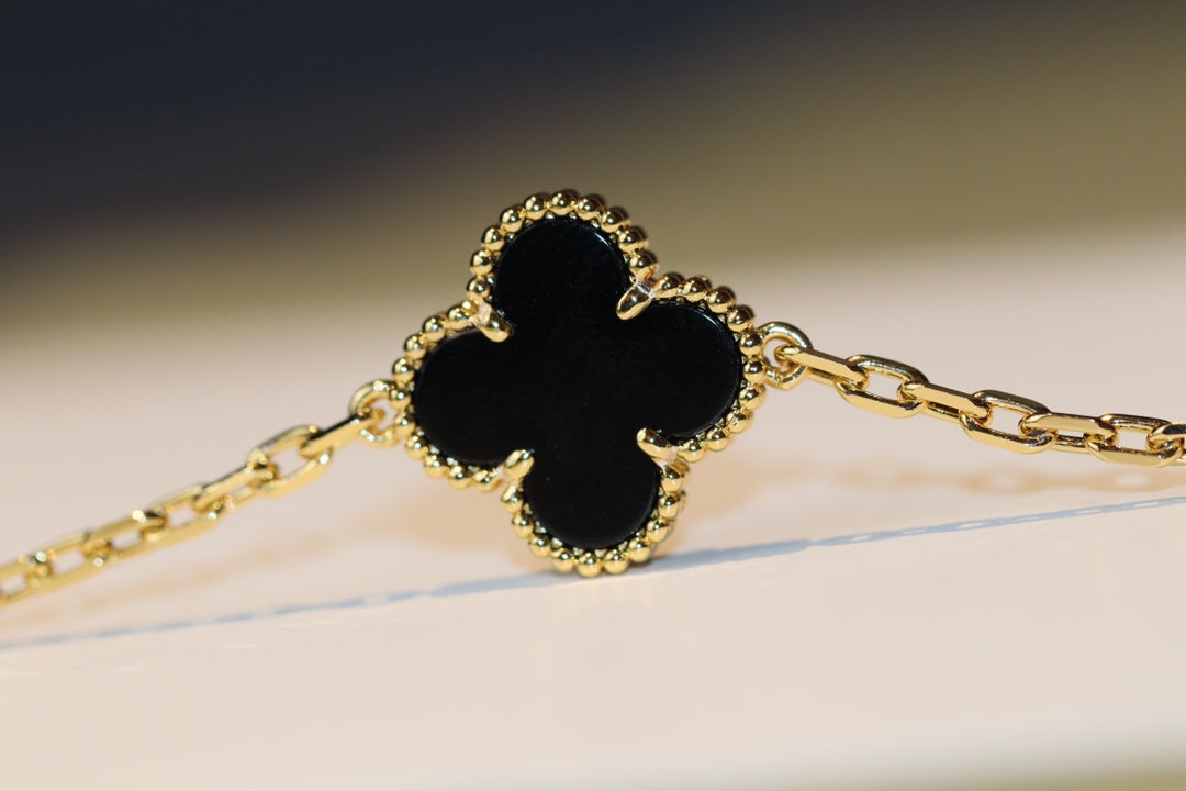 [Rose Jewelrys]CLOVER 20 MOTIFS ONYX ROSE GOLD