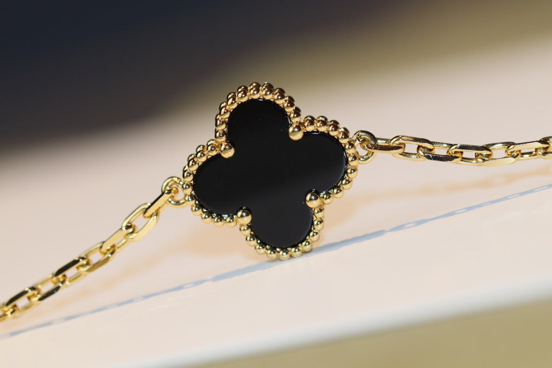 [Rose Jewelrys]CLOVER 20 MOTIFS ONYX ROSE GOLD