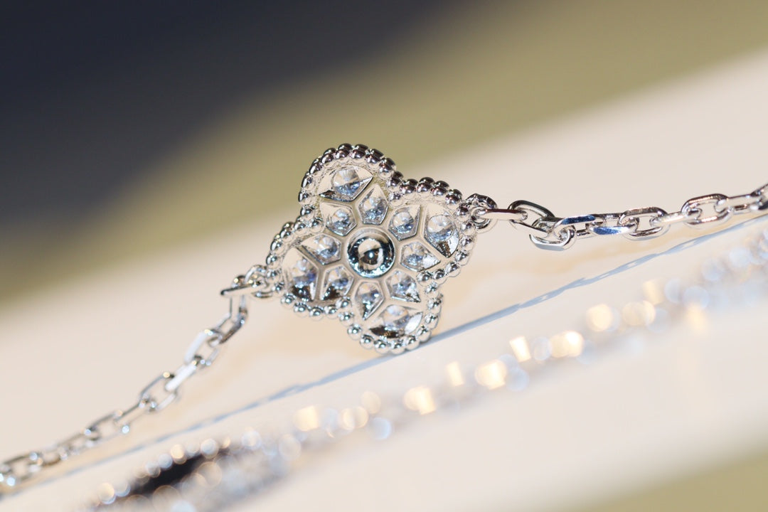 [Rose Jewelrys]CLOVER 20 MOTIFS ONYX DIAMOND SILVER