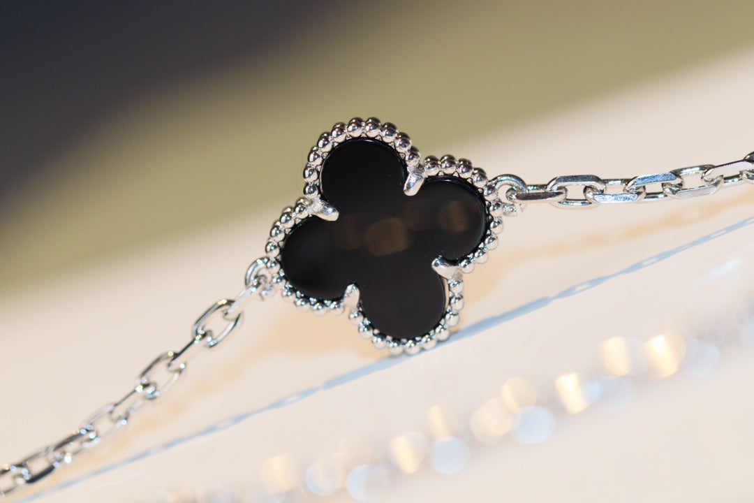 [Rose Jewelrys]CLOVER 20 MOTIFS ONYX DIAMOND SILVER