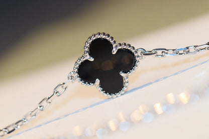 [Rose Jewelrys]CLOVER 20 MOTIFS ONYX DIAMOND SILVER