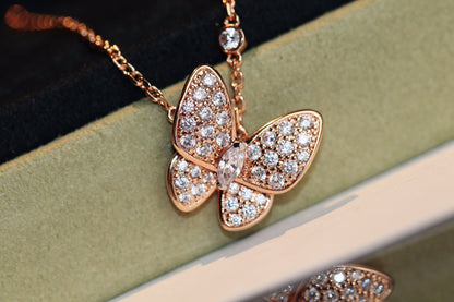 []BUTTERFLY DIAMOND NECKLACE