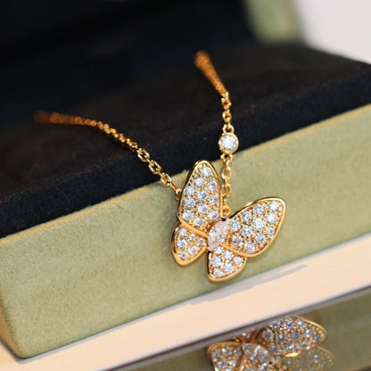 []BUTTERFLY DIAMOND NECKLACE