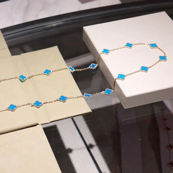 [Rose Jewelrys]CLOVER 20 MOTIFS TURQUOISE GOLD