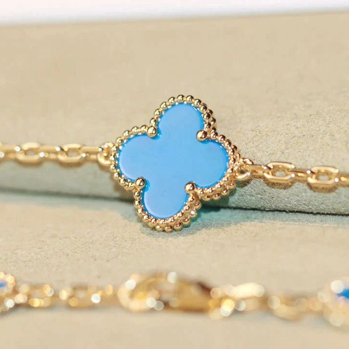 [Rose Jewelrys]CLOVER 20 MOTIFS TURQUOISE GOLD