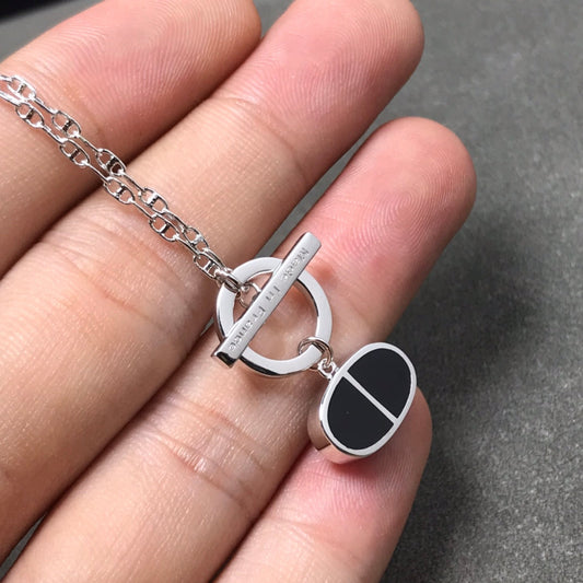 [Rose Jewelrys]CHAINE VERSO BLACK CERAMIC  NECKLACE