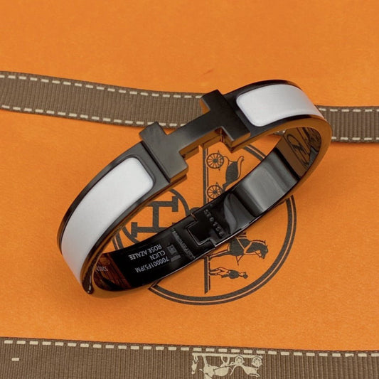 [Rose Jewelrys]H BRACELET 12MM BLACK WHITE CERAMIC
