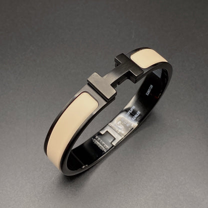 [Rose Jewelrys]H BRACELET 12MM BLACK BEIGE CERAMIC