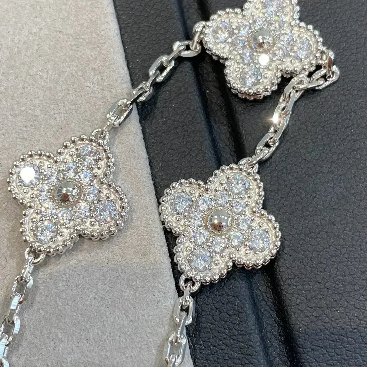 [Rose Jewelrys]CLOVER 5 MOTIFS  DIAMOND BRACELET SILVER