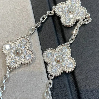 [Rose Jewelrys]CLOVER 5 MOTIFS  DIAMOND BRACELET SILVER