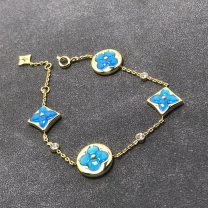 [Rose Jewelrys]STAR AND SUN TURQUOISE 4 MOTIFS 3 DIAMONDS
