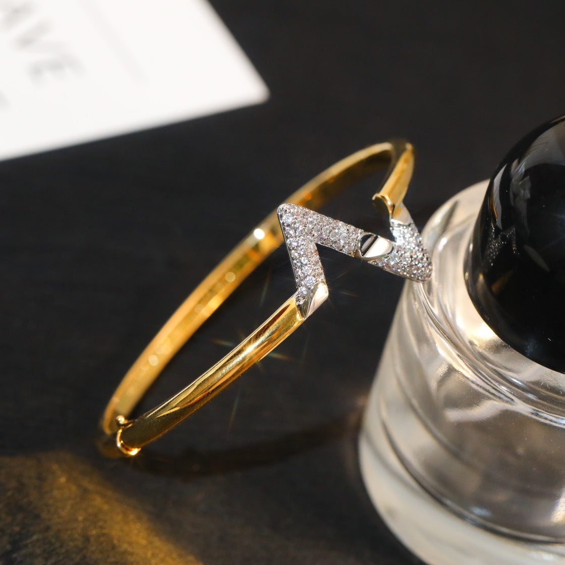 [Rose Jewelrys]VOLTE UPSITE DOWN GOLD DIAMOND BRACELET