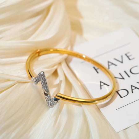 [🌹Rose💎]VOLTE UPSITE DOWN GOLD DIAMOND BRACELET