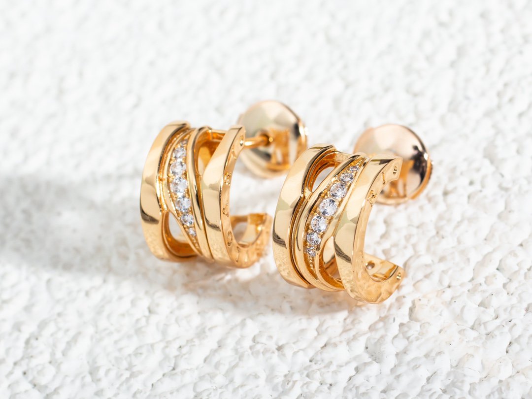 [Rose Jewelrys]ZERO 1 PINK GOLD DIAMONDS EARRINGS