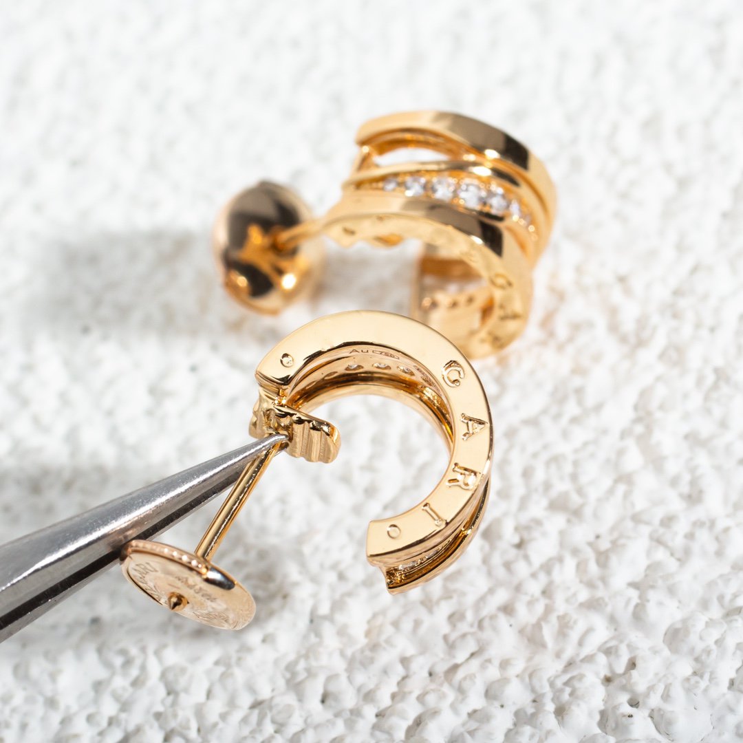 [Rose Jewelrys]ZERO 1 PINK GOLD DIAMONDS EARRINGS