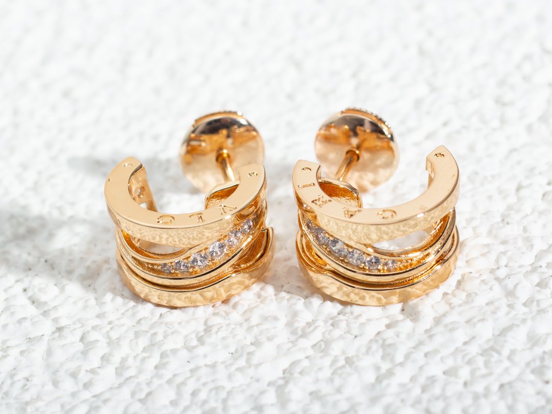 [Rose Jewelrys]ZERO 1 PINK GOLD DIAMONDS EARRINGS