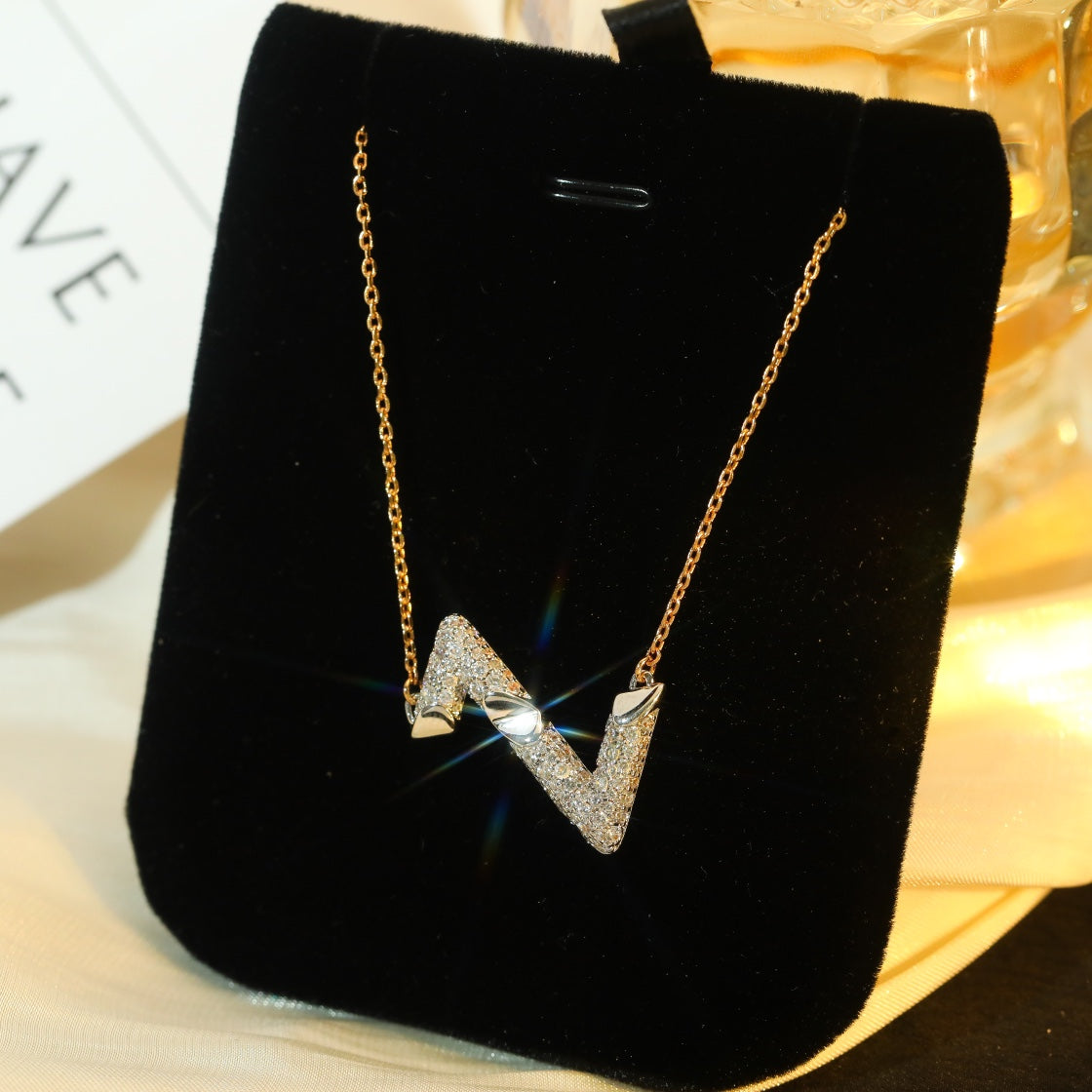 [Rose Jewelrys]VOLT SILVER DIAMOND PEDANT NECKLACE