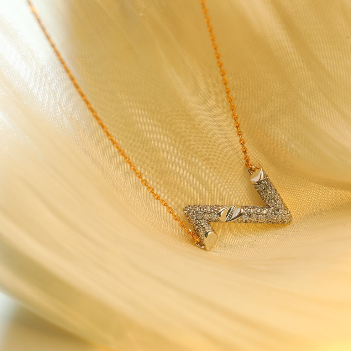 [Rose Jewelrys]VOLT SILVER DIAMOND PEDANT NECKLACE