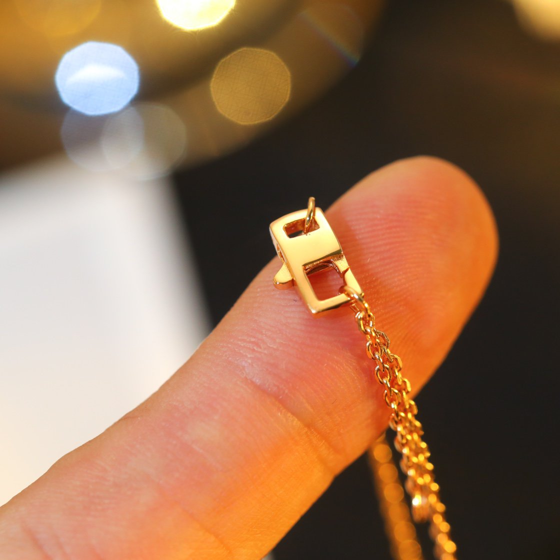 [Rose Jewelrys]STAR AND SUN DIAMOND PINK GOLD NECKLACE