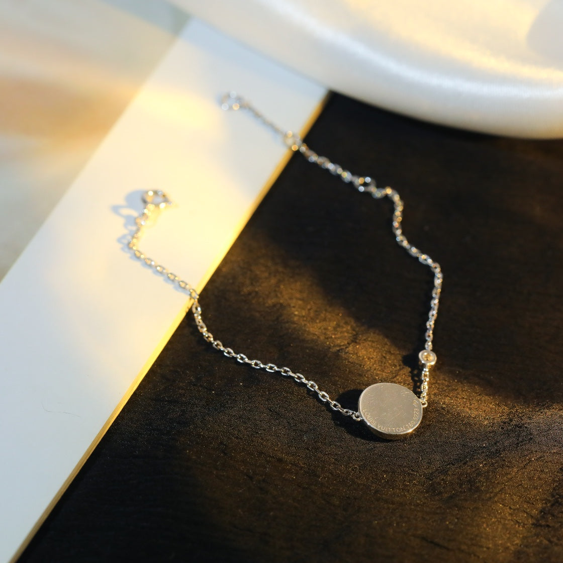 [Rose Jewelrys]SUN MOTIF PINK MOP SILVER BRACELET