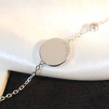 [Rose Jewelrys]SUN MOTIF PINK MOP SILVER BRACELET