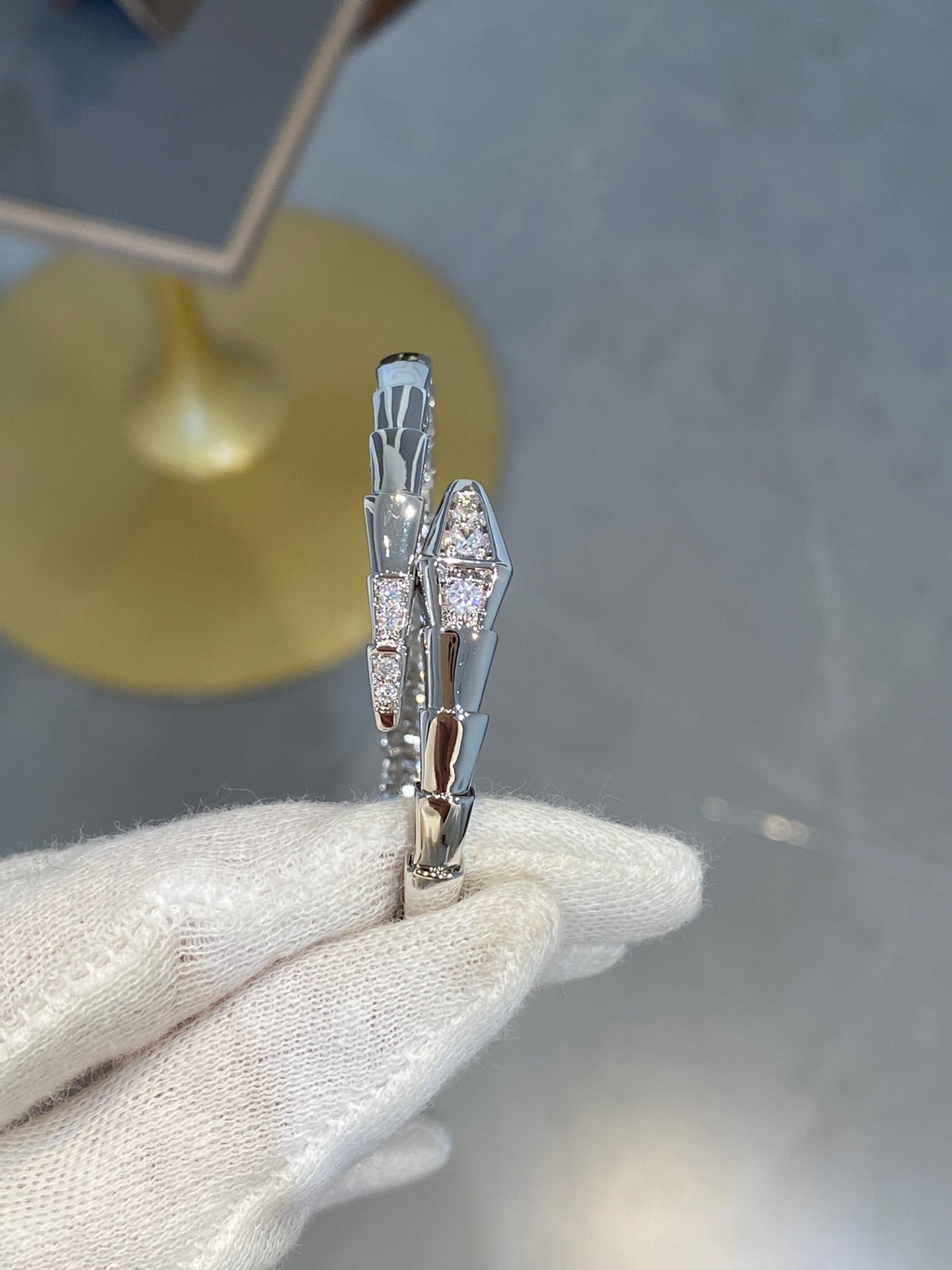 [Rose Jewelrys]SERPENTI BRACELET DIAMONDS SILVER