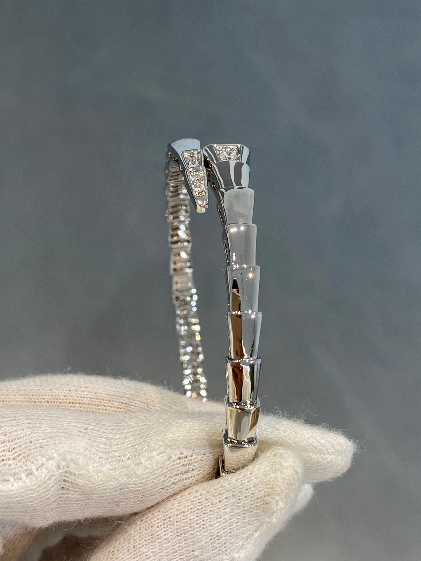 [Rose Jewelrys]SERPENTI BRACELET DIAMONDS SILVER