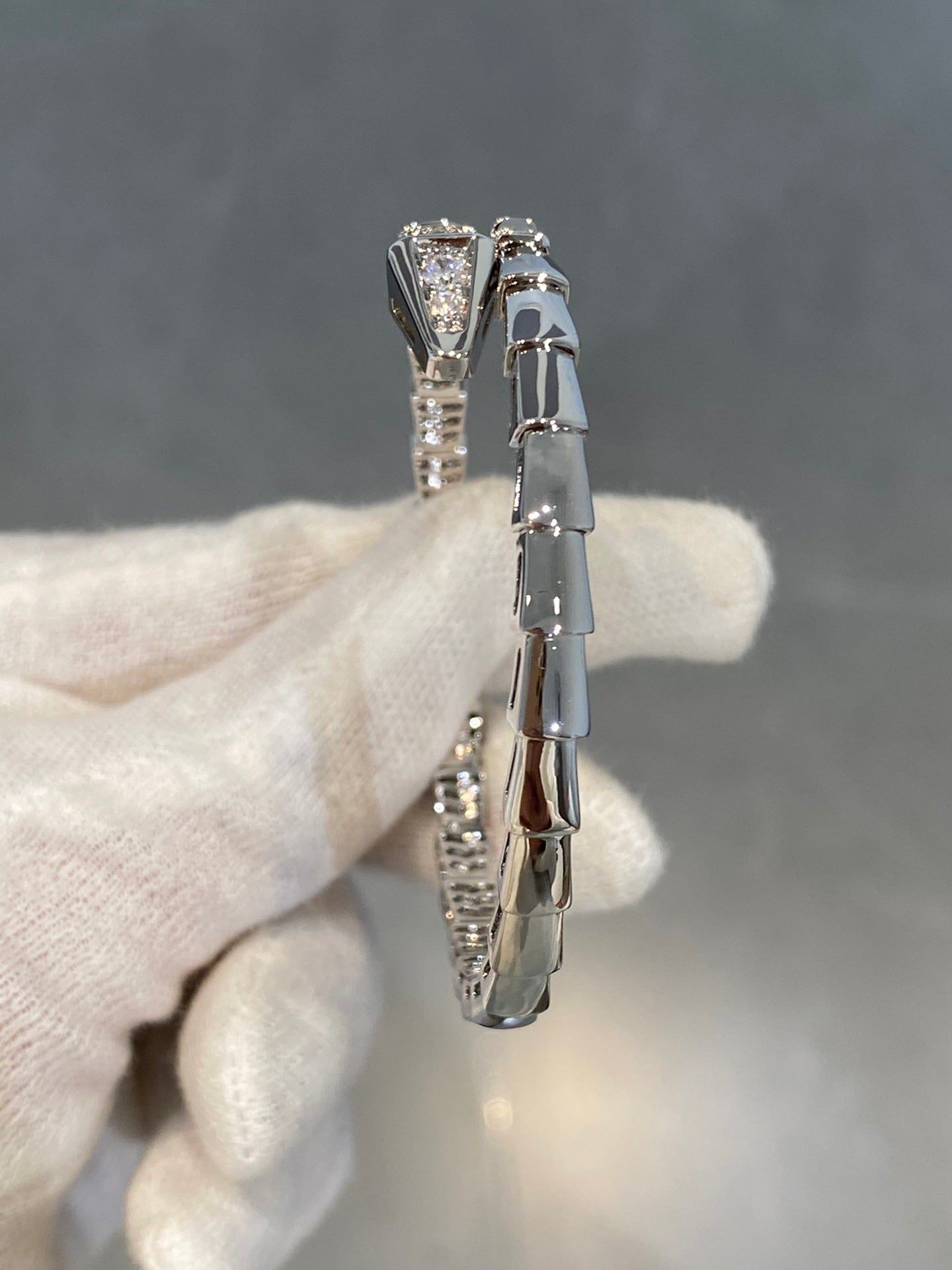[Rose Jewelrys]SERPENTI BRACELET DIAMONDS SILVER