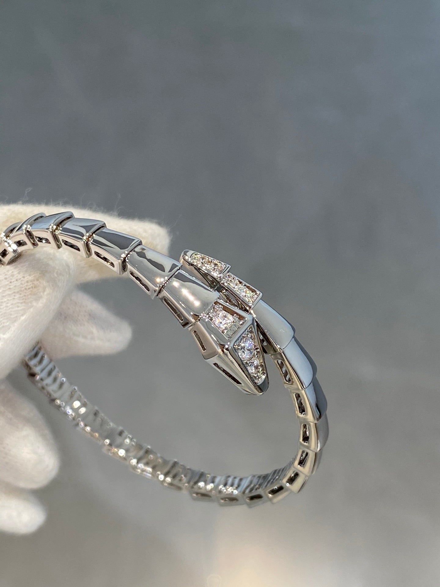 [Rose Jewelrys]SERPENTI BRACELET DIAMONDS SILVER