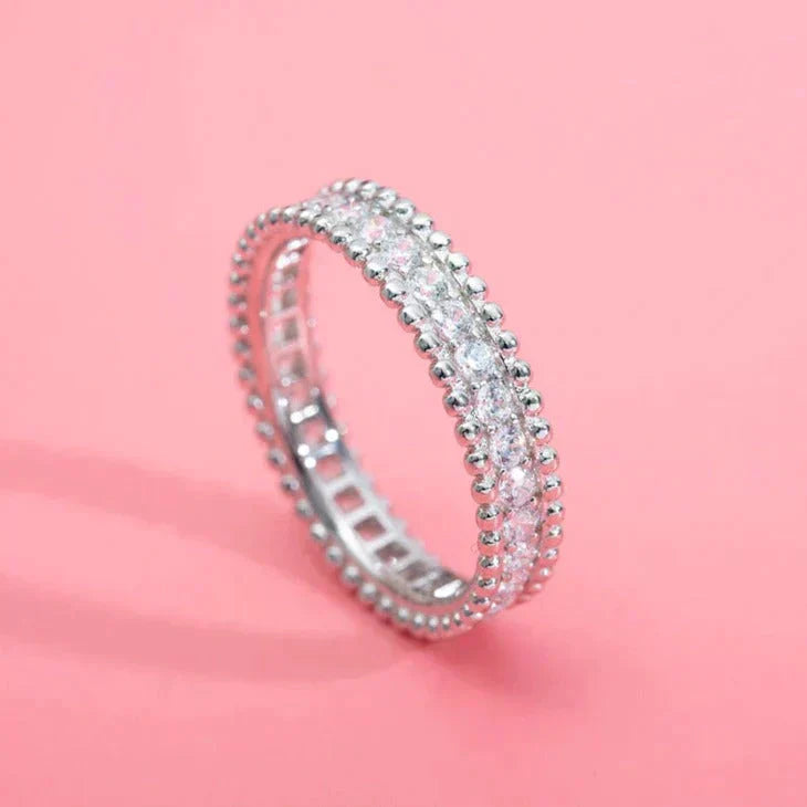 [🌹Rose💎]PERLEE DIAMOND SILVER RING
