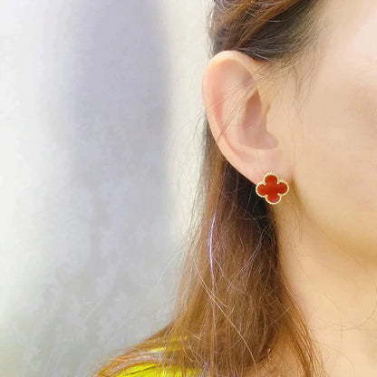 [Rose Jewelrys]CLOVER MEDIUM 1 MOTIFS CARNELIAN  EARRINGS