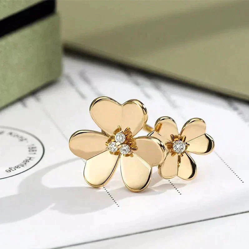 [🌹Rose💎]CLOVER COMOS GOLD DIAMOND RING