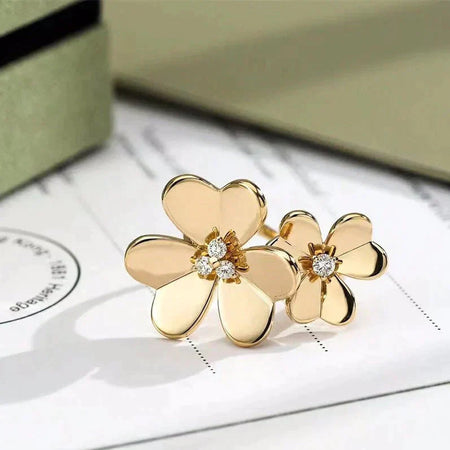 [🌹Rose💎]CLOVER COMOS GOLD DIAMOND RING