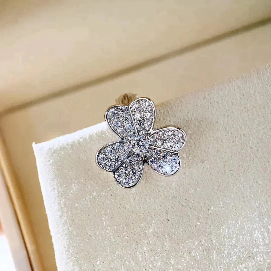 [Rose Jewelrys]CLOVER COMOS DIAMOND EARRINGS SILVER