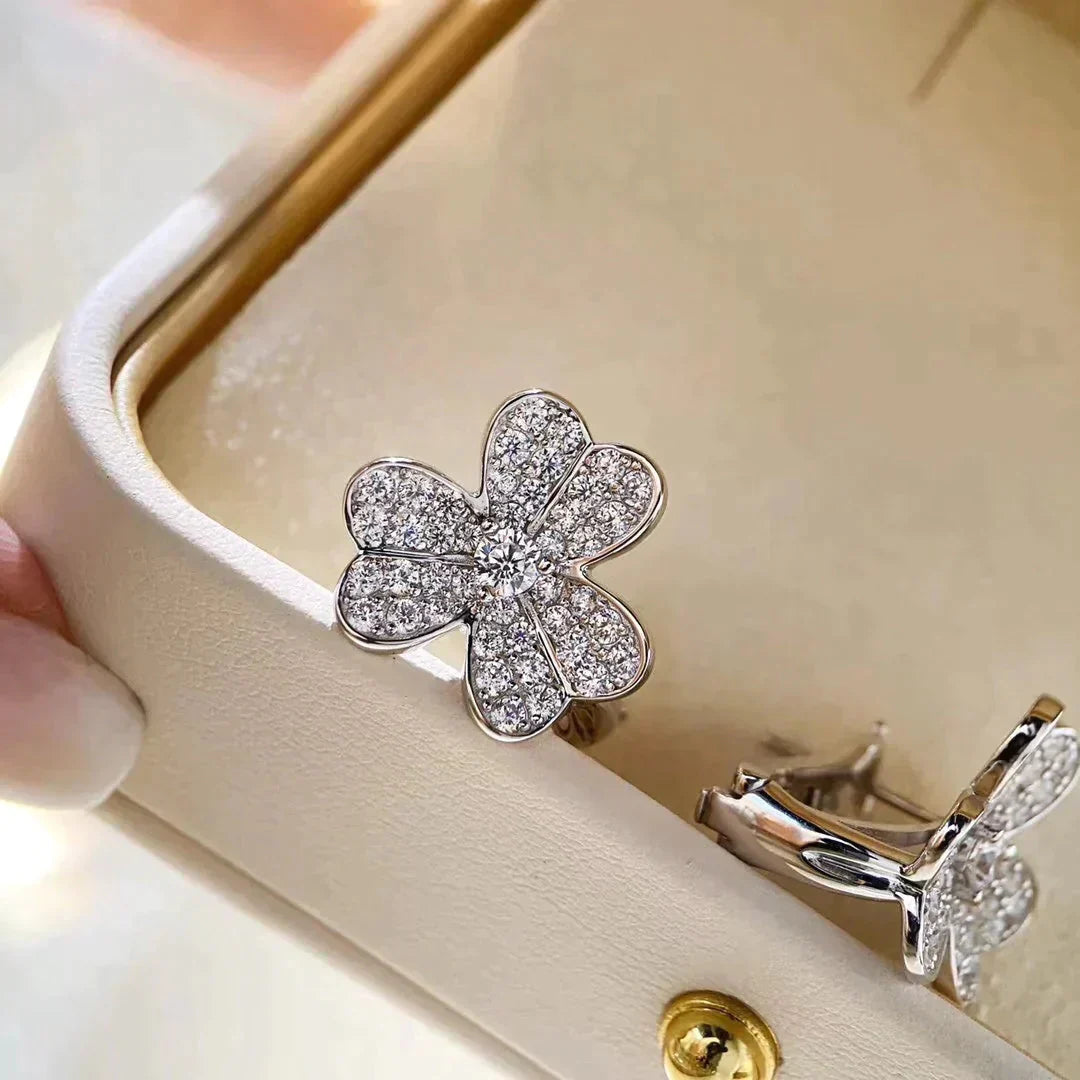 [Rose Jewelrys]CLOVER COMOS DIAMOND EARRINGS SILVER