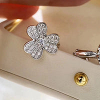 [🌹Rose💎]CLOVER COMOS DIAMOND EARRINGS SILVER