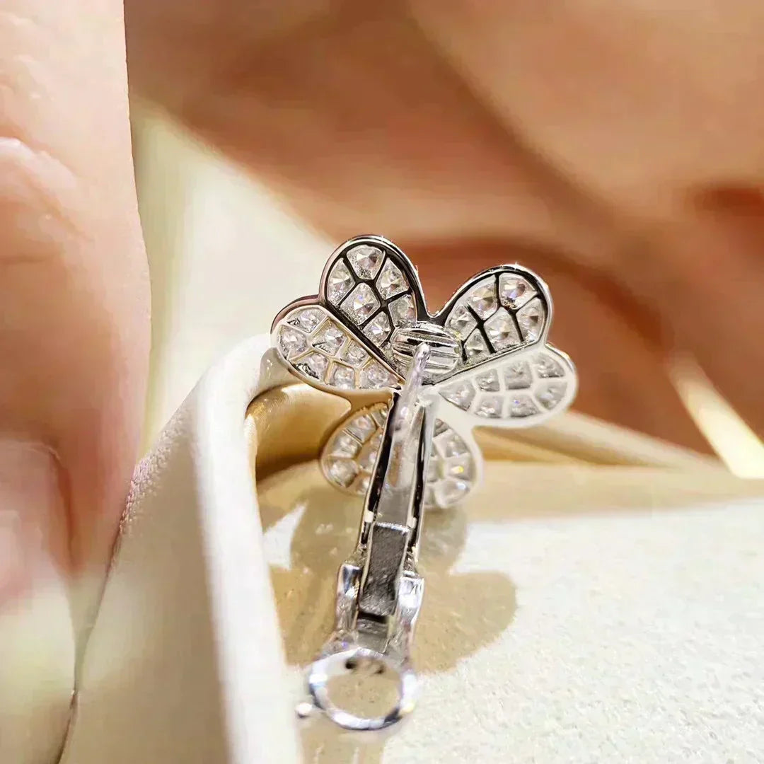 [Rose Jewelrys]CLOVER COMOS DIAMOND EARRINGS SILVER