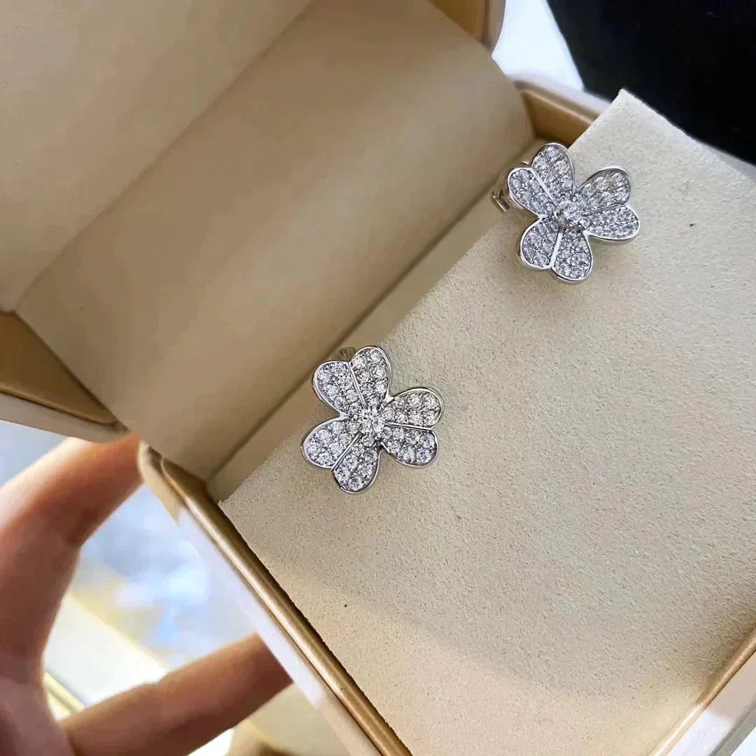 [Rose Jewelrys]CLOVER COMOS DIAMOND EARRINGS SILVER