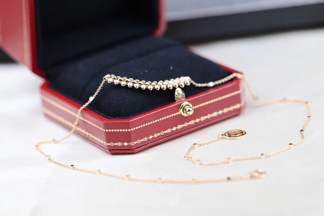 [Rose Jewelrys]CLASH PINK GOLD NECKLACE