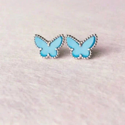 [Rose Jewelrys]BUTTERFLY TURQUOISE EARRINGS SILVER