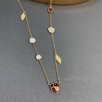 []LUCKY SPRING 15 MOTIFS GOLD NECKLACE