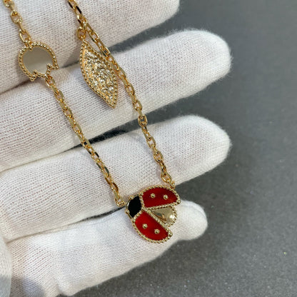 []LUCKY SPRING 15 MOTIFS GOLD NECKLACE