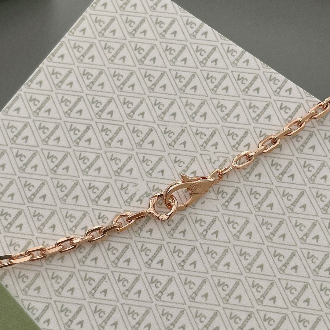 [Rose Jewelrys]LUCKY SPRING 15 MOTIFS ROSE GOLD NECKLACE