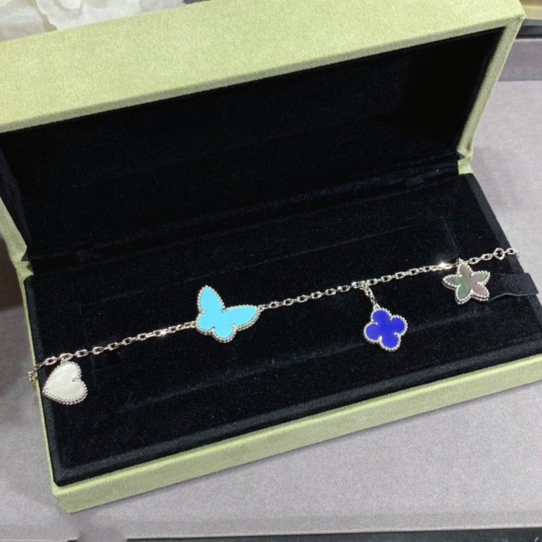 [Rose Jewelrys]LUCKY SPRING SILVER BRACELET 4 MOTIF