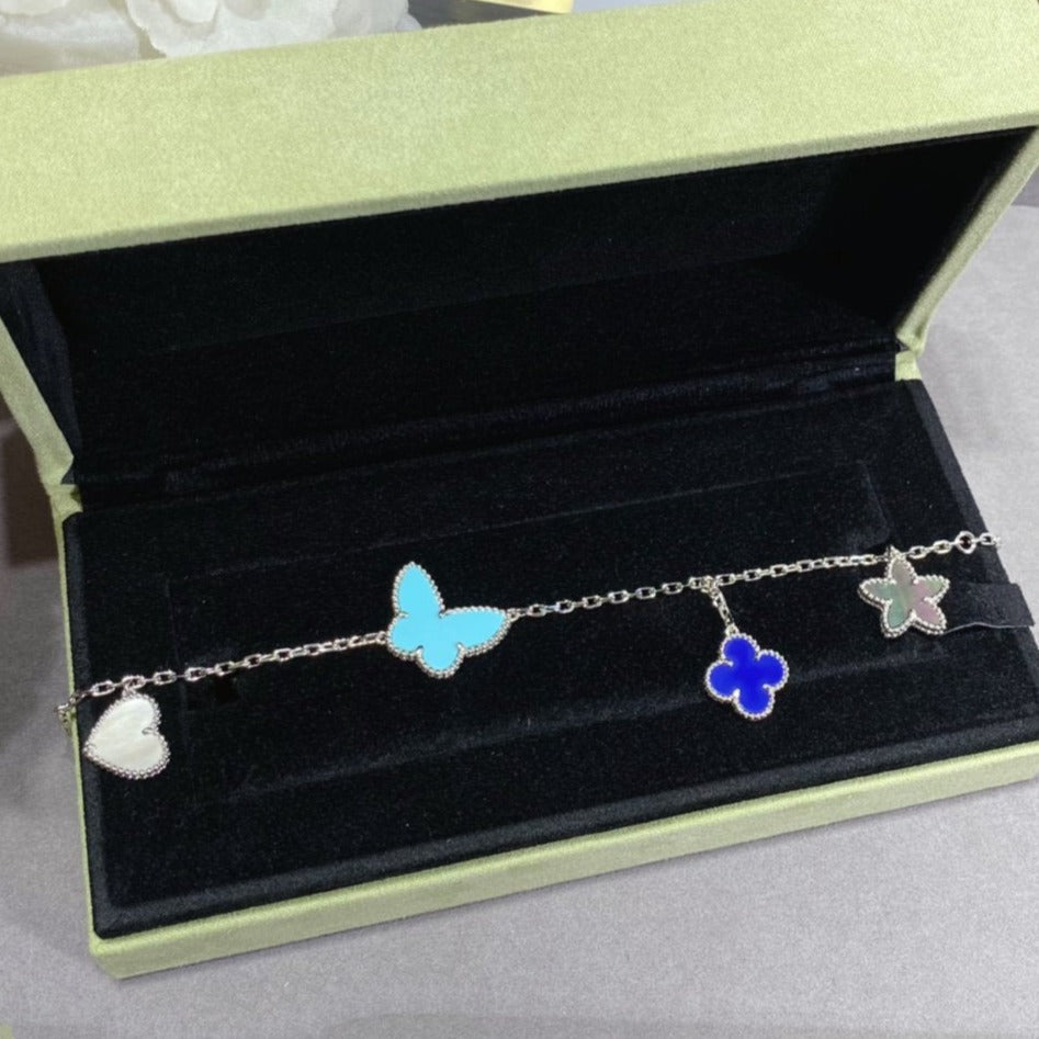 [Rose Jewelrys]LUCKY SPRING SILVER BRACELET 4 MOTIF